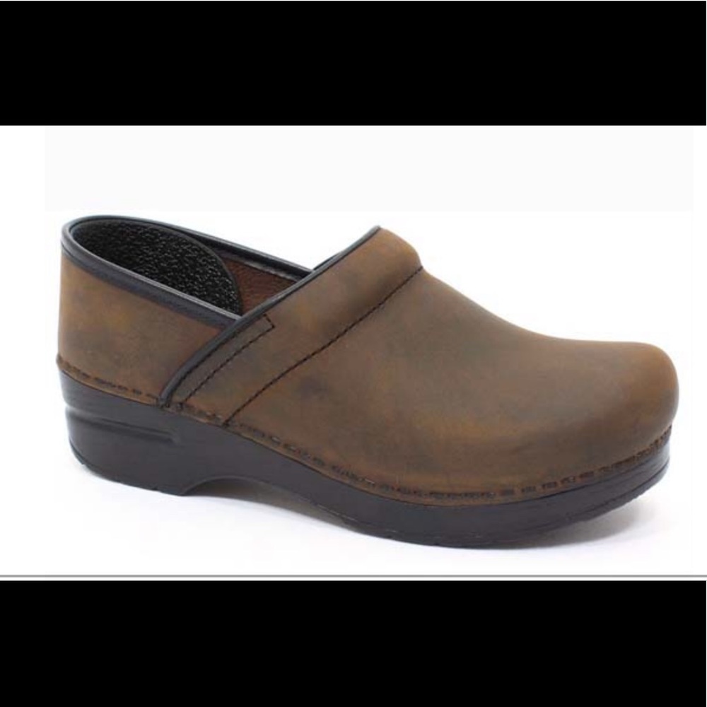 Dansko Professional Clogs, Brown Leather